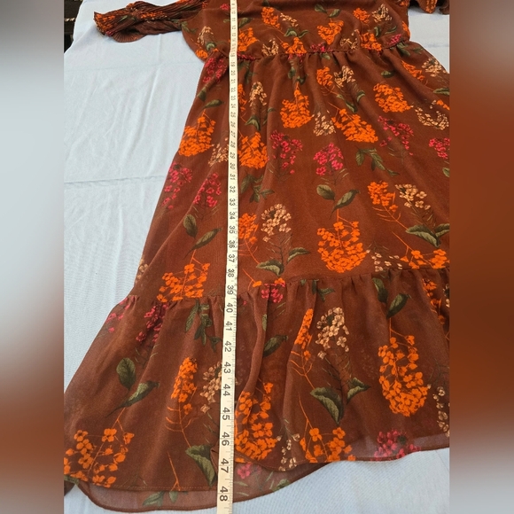 Gibson and Latimer Women’s Brown  Floral Maxi Dress Size XL - Picture 6 of 13